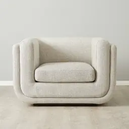 Clementine Dove Grey Woven Fabric Occasional Chair