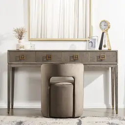 Sutton Beige Velvet Swivel Dining Chair