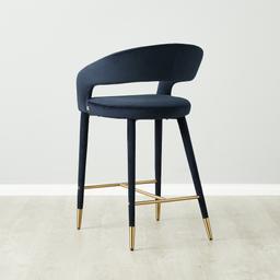 Moulin Midnight Navy Velvet 66 cm Counter Stool