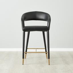 Moulin Black Vegan Leather 66 cm Counter Stool