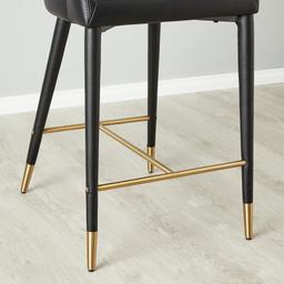 Moulin Black Vegan Leather 66 cm Counter Stool