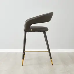 Moulin Smoke Grey Vegan Leather 66cm Counter Stool