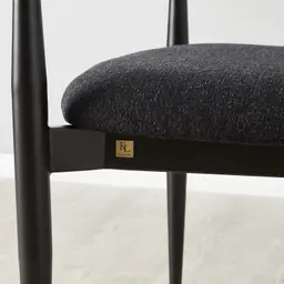 Amy Black Fabric Dining Chair