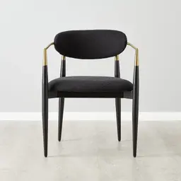 Amy Black Fabric Dining Chair