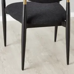 Amy Black Fabric Dining Chair