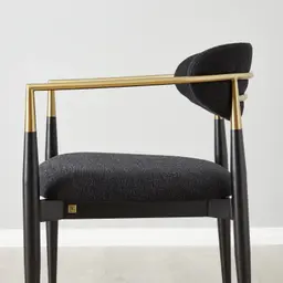 Amy Black Fabric Dining Chair