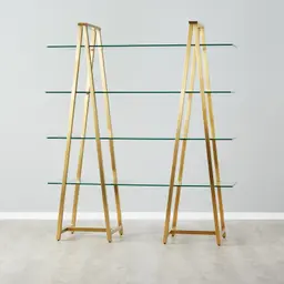 Paxton Brushed Gold Stainless Steel Shelf