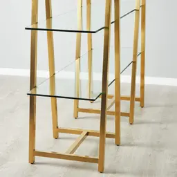 Paxton Brushed Gold Stainless Steel Shelf