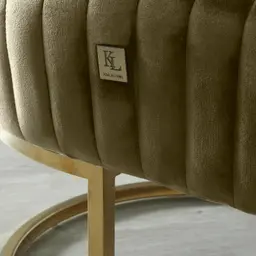 Hilda II Olive Green Velvet Ottoman