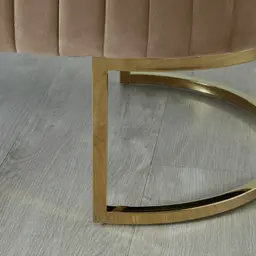 Hilda II Beige Velvet Ottoman