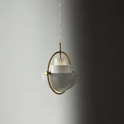 Selene Brushed Gold Metal Chandelier - 28 cm White Metal Shade