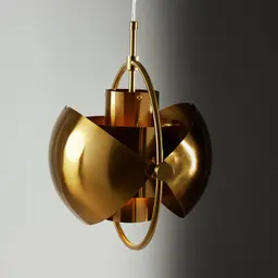 Selene Brushed Gold Metal Chandelier - 28 cm Brushed Gold Metal Shade