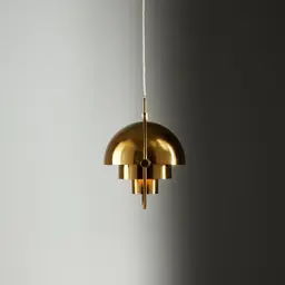 Selene Brushed Gold Metal Chandelier - 28 cm Brushed Gold Metal Shade