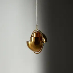 Selene Brushed Gold Metal Chandelier - 28 cm Brushed Gold Metal Shade