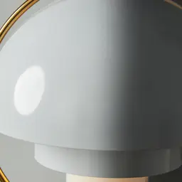 Selene Brushed Gold Metal Chandelier 38cm White Metal Shade