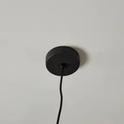 Bubbles Transparent Glass Chandelier- Frosted Black Metal Body