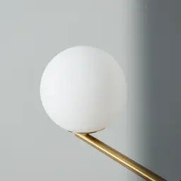 Anastasia Black Marble Table Lamp White Glass Shade