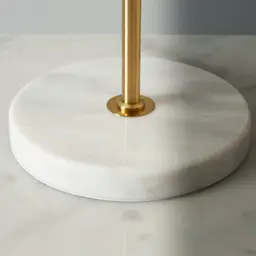 Regine Brushed Gold Metal Table Lamp White Glass Shade