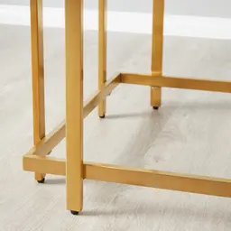 Grazia Brushed Gold Stainless Steel Side Table