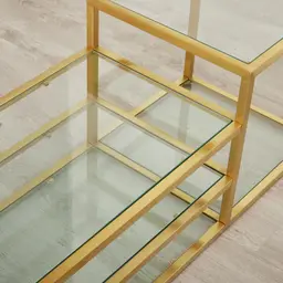 Tinsley Brushed Gold Stainless Steel Entertainment Unit