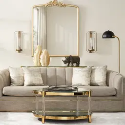 Auryn Gold Stainless Steel Coffee Table
