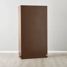 Xandra Dark Walnut Veneer Cabinet-Brass Handles