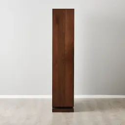 Xandra Dark Walnut Veneer Cabinet-Brass Handles