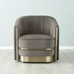 Crown Mushroom Velvet Occasional Chair