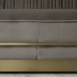 Crown Mushroom Velvet 3-Seater Sofa