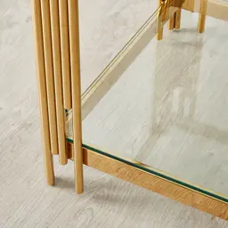 Lindsay Polished Gold Stainless Steel Coffee Table