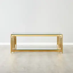 Lindsay Polished Gold Stainless Steel Coffee Table
