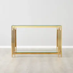 Lindsay Polished Gold Stainless Steel Sideboard