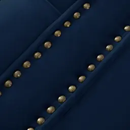 Vogue Navy Blue Velvet 3-Seater Sofa