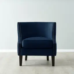 Vogue Navy Blue Velvet Chair