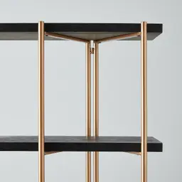 Heinrich Black Wooden Shelf