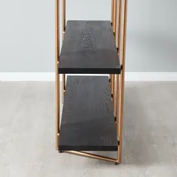 Heinrich Black Wooden Shelf