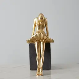 Alicia Ballerina Gold Resin Decorative