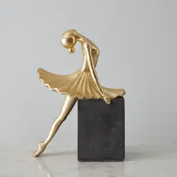 Alicia Ballerina Gold Resin Decorative