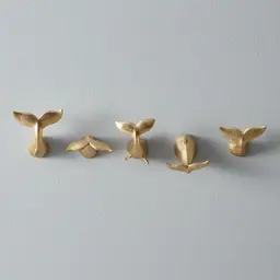 Heart of the Sea Gold Resin Wall Decor (Set of 5)