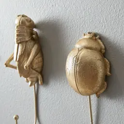 Entomophile Gold Resin Wall Decor (Set of 4)