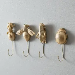 Entomophile Gold Resin Wall Decor (Set of 4)