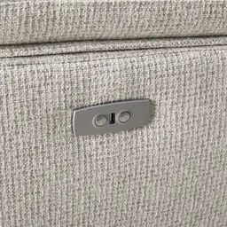 McKenna Dove Grey Woven Fabric 3-Seater Electric Recliner