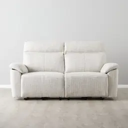 McKenna Dove Grey Woven Fabric 3-Seater Electric Recliner