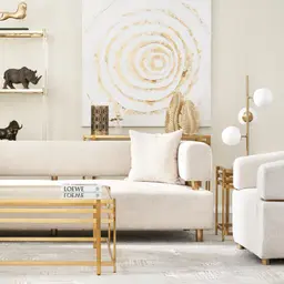 Malta II Powder White Chenille Fabric Occasional Chair