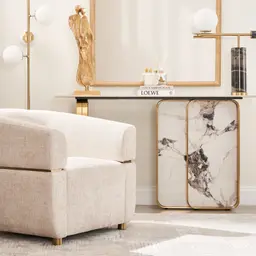 Malta II Powder White Chenille Fabric Occasional Chair