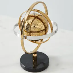 Armillary Sphere Champagne Gold Metal Decorative