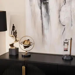 Armillary Sphere Champagne Gold Metal Decorative