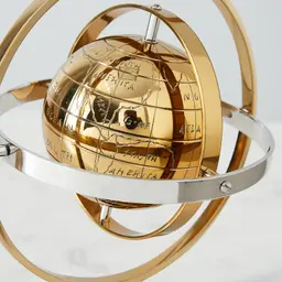 Armillary Sphere Champagne Gold Metal Decorative