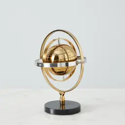 Armillary Sphere Champagne Gold Metal Decorative