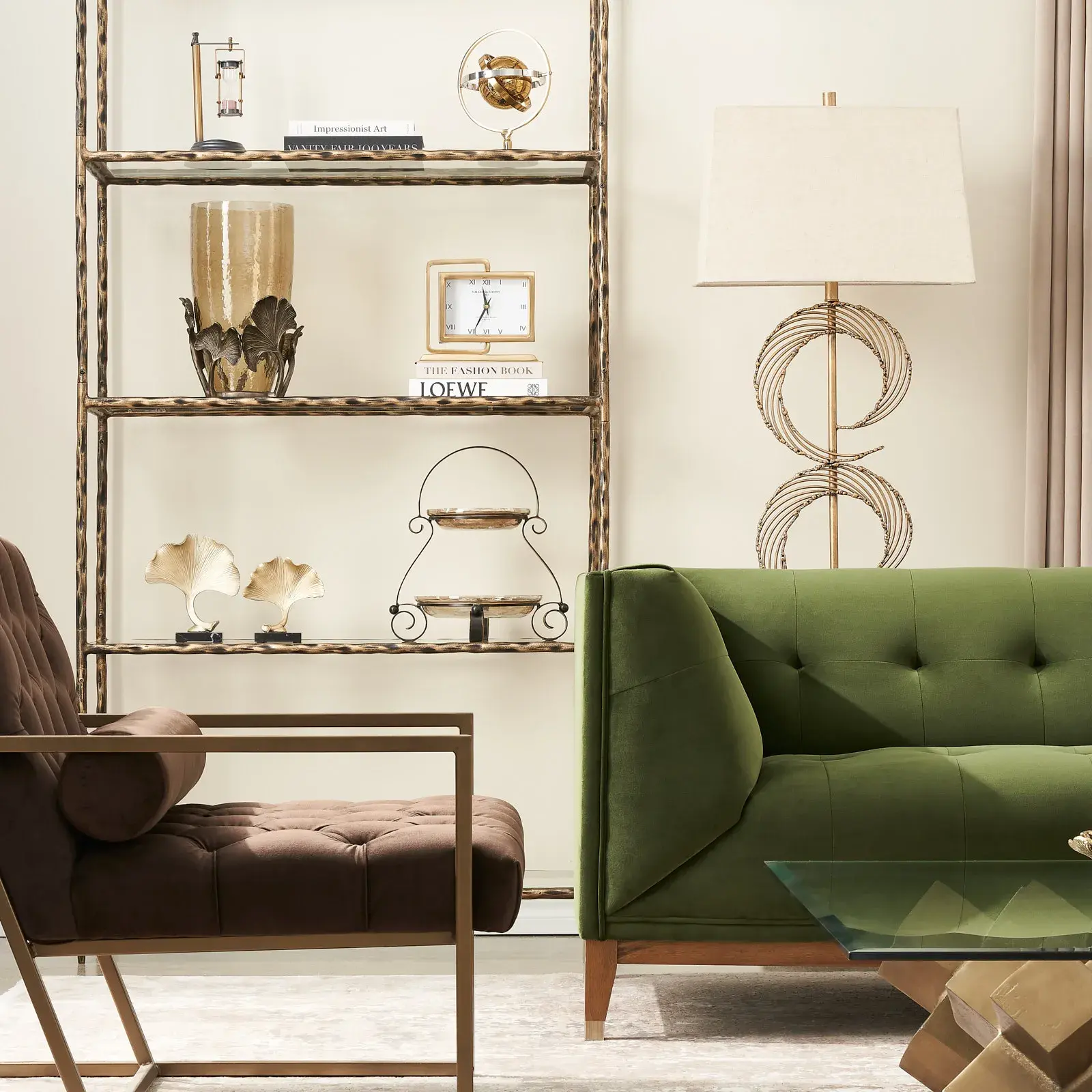 Armillary Sphere Champagne Gold Metal Decorative